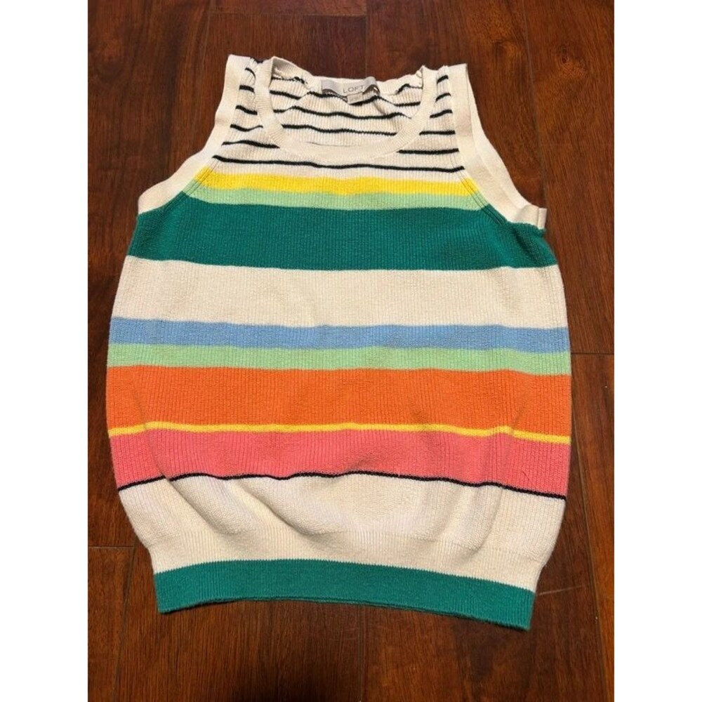 Cotton tank top in colorful stripes